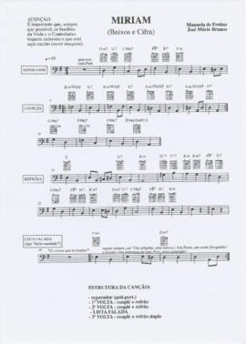 Parte de baixos da canção "Miriam"