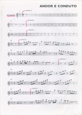 Parte de requinta da canção "Andor e conduto"