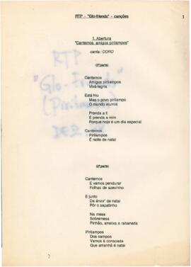 Letra da canção "Abertura. Cantemos, amigos pirilampos"