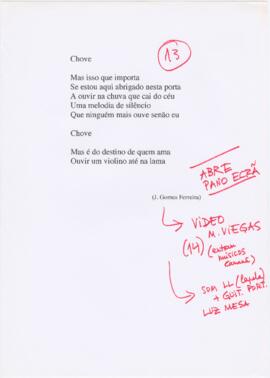 Poema "Chove"