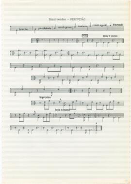 Parte de percussão da canção "Diminuendos"