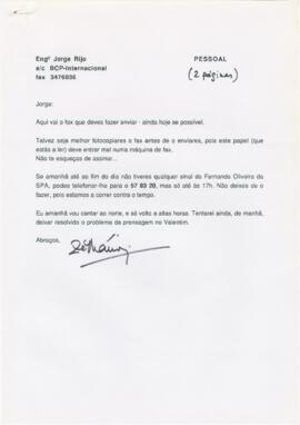 Correspondência entre José Mário Branco e Jorge Rijo + entre Jorge Rijo e a Sociedade Portuguesa ...