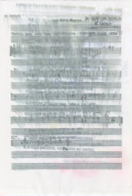 Partitura da canção "Do que um homem é capaz"