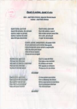 Letra da canção "Qual é coisa, qual é ela"