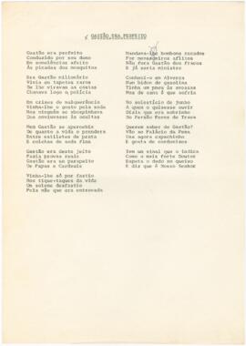 Letra da canção "Gastão Era Perfeito"