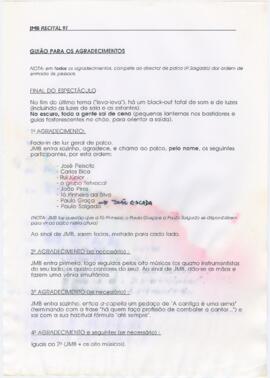 JMB Recital 97 - Guião para os agradecimentos