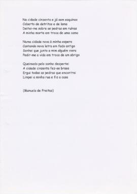 Poema "Na cidade cinzenta"