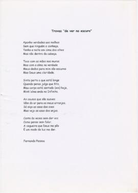 Poema "Trovas "de ver no escuro""