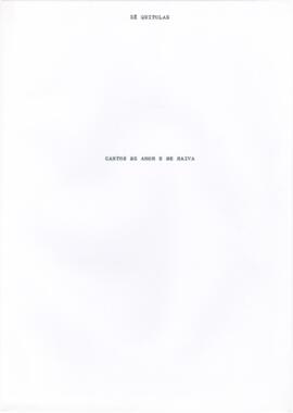 Conjunto de letras de canções "Cantos de amor e de raiva"