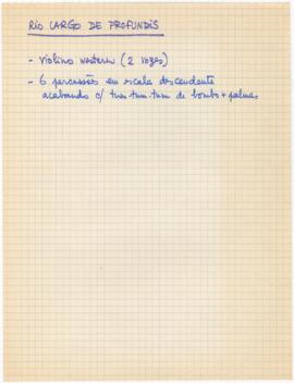 Lista de instrumentos utilizados na canção "Rio Largo De Profundis"