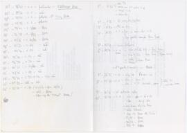 Apontamentos da gravação da canção "Nem Deus nem Senhor" + letra da canção "Canção...